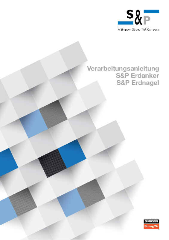 Verarbeitungsanleitung S&P Erdanker