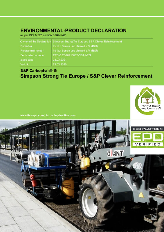 EPD S&P Carbophalt® G (Englisch)