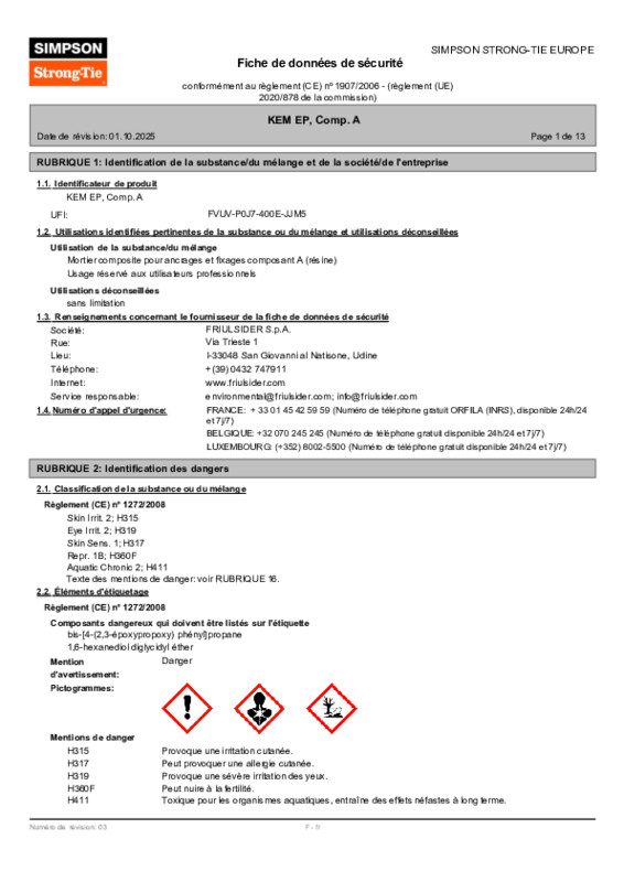 KEM EP (FDS) valable en Suisse