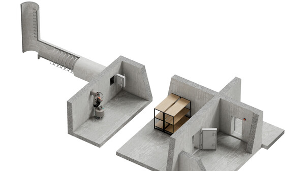 Abri de protection civile avec galerie d’évacuation. Image: S&P