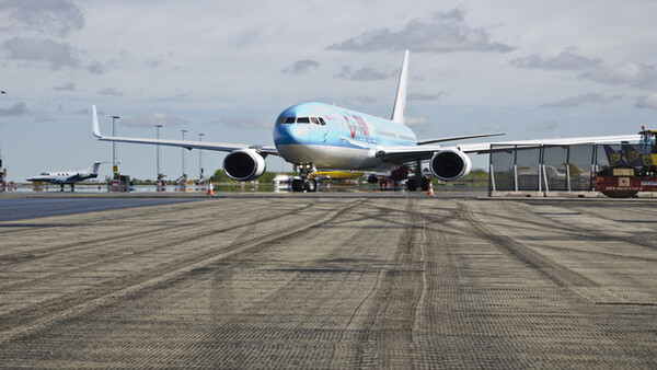 Asphaltbewehrung Flughafen Göteborg