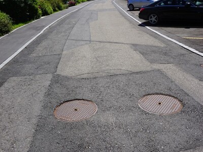 Voici à quoi ressemblait la rue avant les travaux de rénovation.