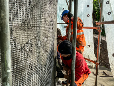 Ensuite, ils ont intégré le treillis ARMO-mesh®... Image: S&P