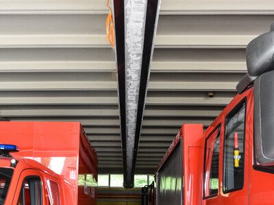 So sieht der Träger im Feuerwehrdepot nach abgeschlossener Vorspannarbeiten aus. Bild: S&P